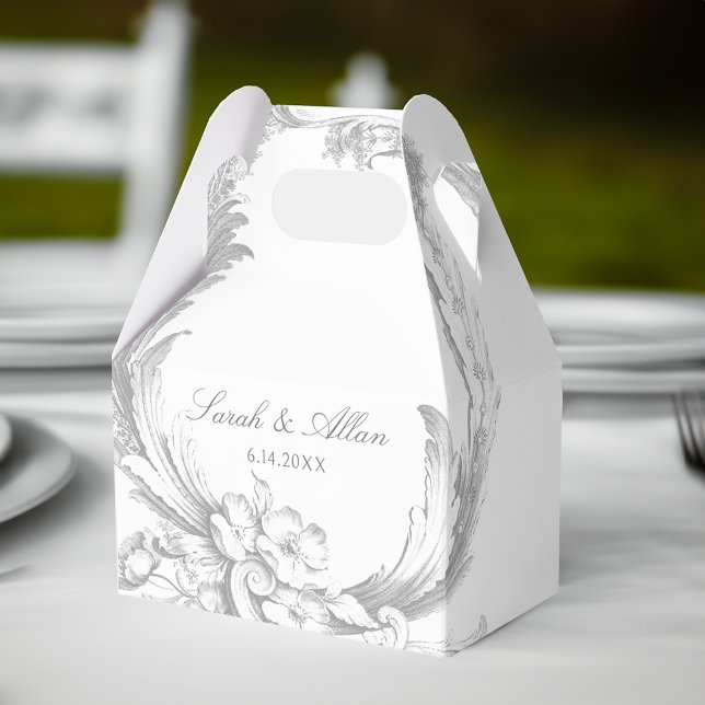 Elegant Classic French Rococo Floral Favour Box (Creator Uploaded)