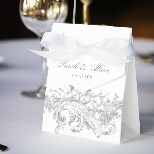 Elegant Classic French Rococo Floral Favour Box