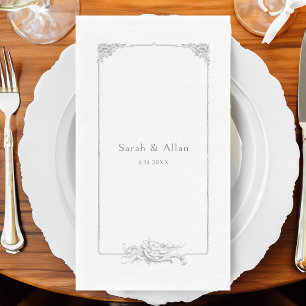 Elegant Classic French Rococo Floral Napkin