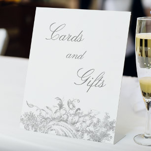 Elegant Classic French Rococo Floral Pedestal Sign