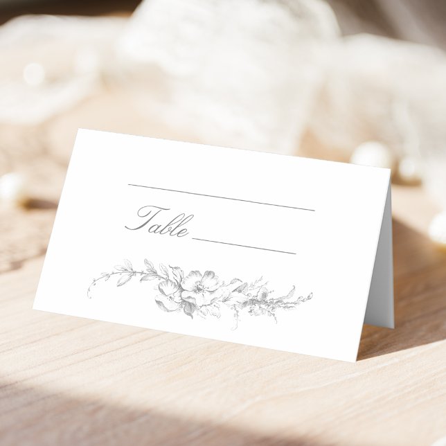 Elegant Classic French Rococo Floral Place Card (Creator Uploaded)