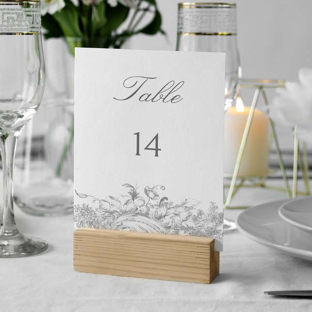 Elegant Classic French Rococo Floral Table Number (Creator Uploaded)