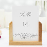 Elegant Classic French Rococo Floral Table Number<br><div class="desc">This classic suite of historic decorative designs is inspired by the 18th century etchings of French court painter Alexis Peyrotte,  featuring light grey on white acanthus leaves,  ornate scrolls,  flowers and leaves. This collection is the perfect complement to an elegant,  formal and romantic wedding.</div>