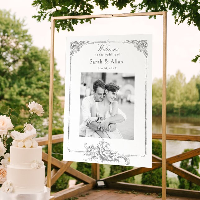 Elegant Classic French Rococo Floral Welcome Poster (Creator Uploaded)