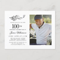 Elegant Classic Golf 100th Birthday Party Photo
