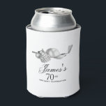 Elegant Classic Golf 70th Birthday Party Custom Can Cooler<br><div class="desc">Elegant black and white custom birthday can coolers for a golfer. The top of is decorated with golf accessories - a golf club, golf ball, hat and gloves. The watercolor design creates a traditional and classic aesthetic. Perfect for a birthday bash at the club or a backyard BBQ. All of...</div>