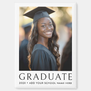 Elegant classic graduation year photo graduate magnet