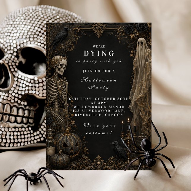 Elegant Classic Halloween Party Invitation (Creator Uploaded)