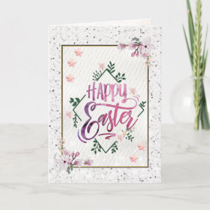 Elegant Classic Happy Easter Day Holiday Card