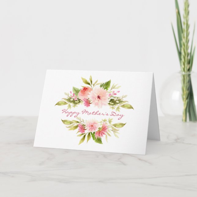 Elegant Classic Happy Mother's Day Greeting Card (Front)