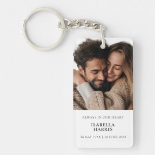 Elegant Classic “In Loving Memory” Keepsake Key Ring
