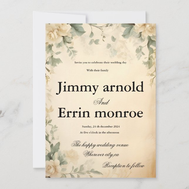 Elegant classic invitation (Front)
