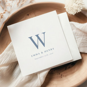 Elegant Classic Last Name Initial Wedding Napkin