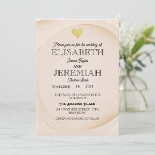 elegant Classic luxurious gold wedding  Invitation