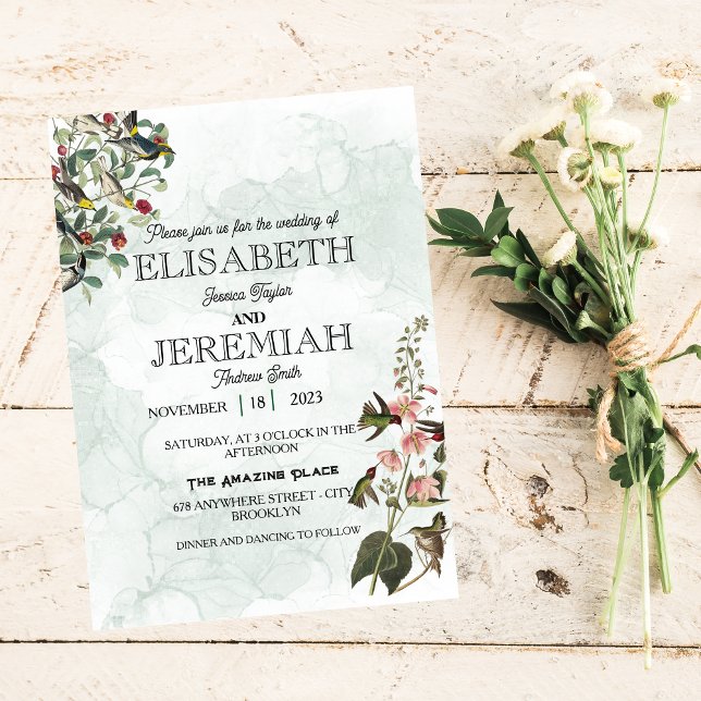 elegant Classic luxurious white floral wedding  Invitation (Creator Uploaded)