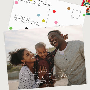 Elegant Classic MERRY CHRISTMAS   Photo Frame Postcard