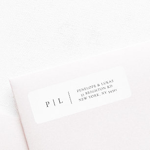 Elegant Classic Minimal Monogram Return Address