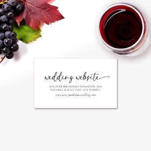 Elegant Classic Minimal Wedding Website Card