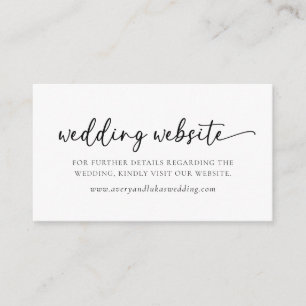 Elegant Classic Minimal Wedding Website Card