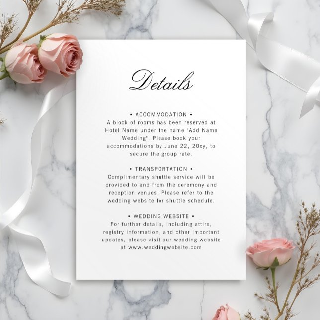 Elegant Classic Minimalist Simple White Black Enclosure Card (Creator Uploaded)