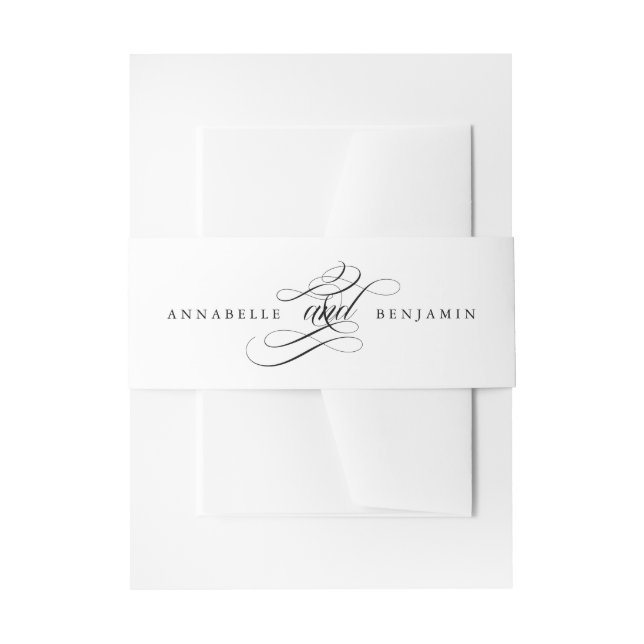 Elegant Classic Minimalist Wedding Invitation  Belly Band (Front Example)