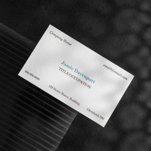 Elegant Classic Minimalistic Blue Brown Business Card