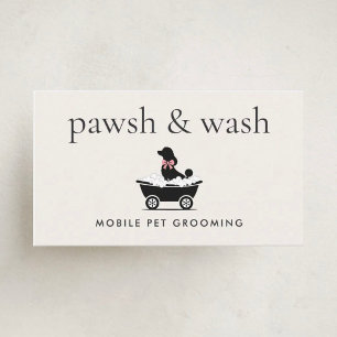 Elegant Classic Mobile Dog Groomer Business Card