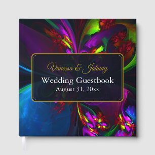 Elegant Classic Modern Floral Pattern #902 Wedding Guest Book