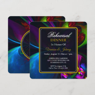 Elegant Classic Modern Floral Pattern #902 Wedding Invitation