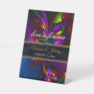 Elegant Classic Modern Floral Pattern #902 Wedding Pedestal Sign