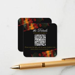 Elegant Classic Modern Trendy Pattern #903 Wedding Enclosure Card