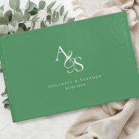 Elegant, Classic, Monogram, Forest-Green, Wedding