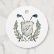 Elegant Classic Monogram Golf Crest Birthday Party