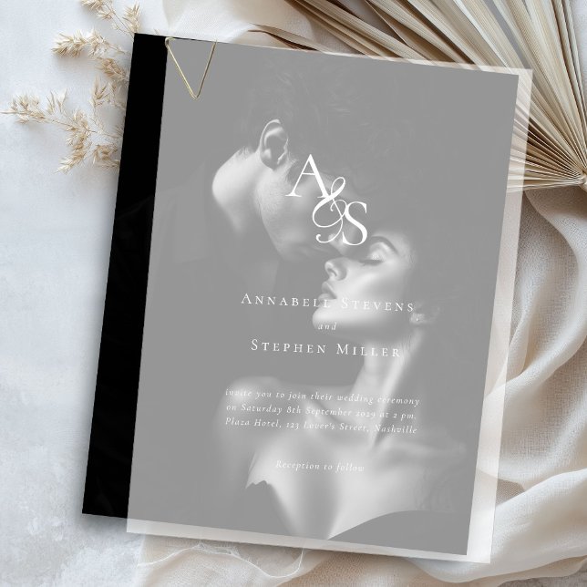 Elegant, Classic, Monogram, Wedding Vellum Invitations (Elegant, Classic, Monogram, Wedding Vellum Invitations)