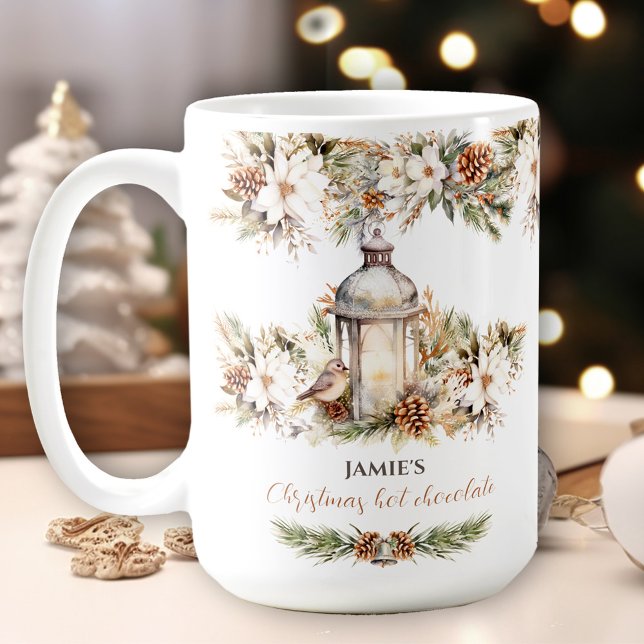 Elegant Classic Name Hot Chocolate Christmas Large Coffee Mug (Elegant Classic Name Hot Chocolate Christmas Large Coffee Mug)