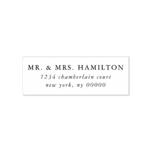 Elegant Classic Newlywed Wedding Return Address Self-inking Stamp