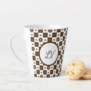 Elegant Classic Pattern Design Latte Mug