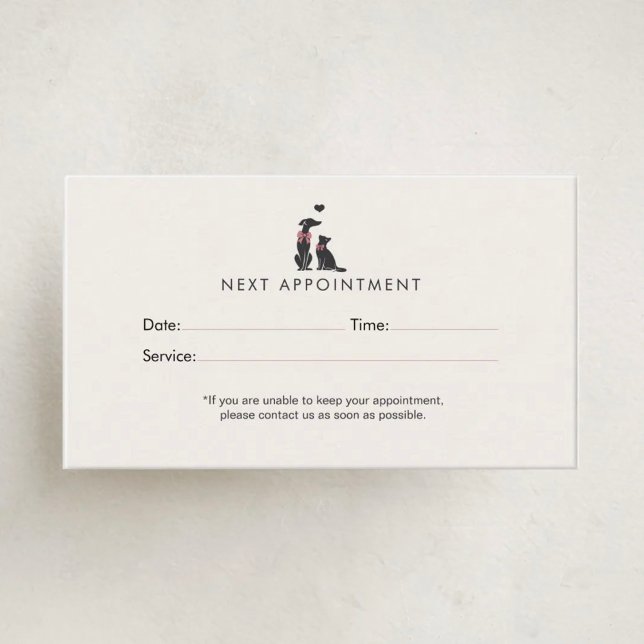 Elegant Classic Pet Sitter Appointment Card (Creator Uploaded)