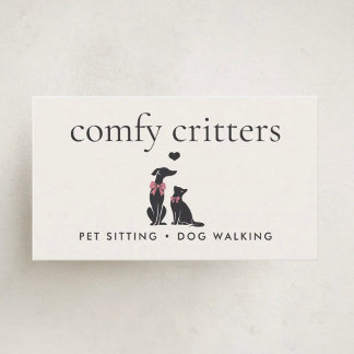 Elegant Classic Pet Sitter Business Card
