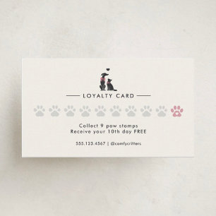 Elegant Classic Pet Sitter Loyalty Card