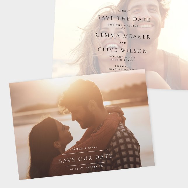 Elegant Classic Photo Wedding Save The Date (Creator Uploaded)