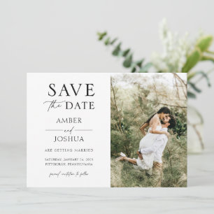 Elegant Classic Photo Wedding Save the Date Invitation