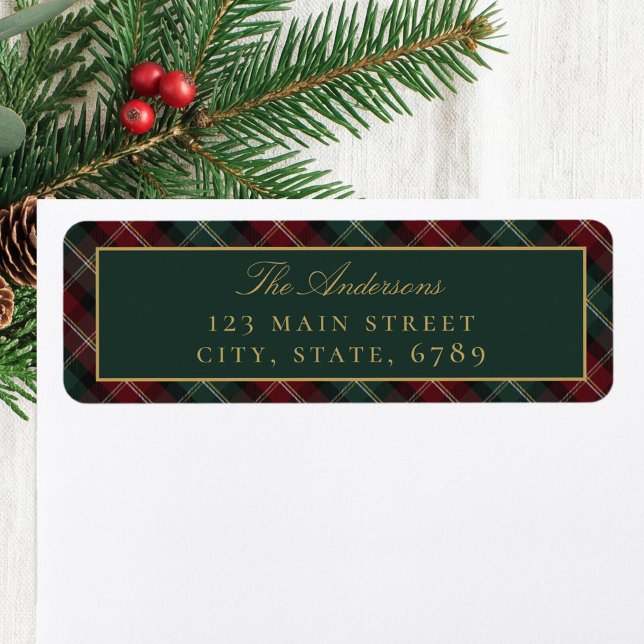 Elegant Classic Plaid Return Address (Creator Uploaded)