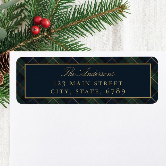 Elegant Classic Plaid Return Address (Creator Uploaded)