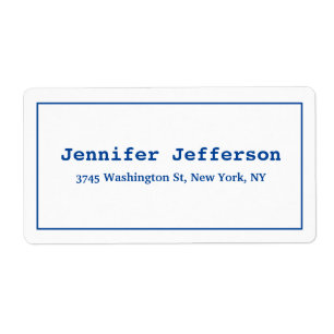 Elegant Classic Plain Professional Deep Blue White