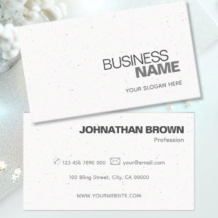Elegant Classic Plain White Grey Sprinkle Dots Business Card