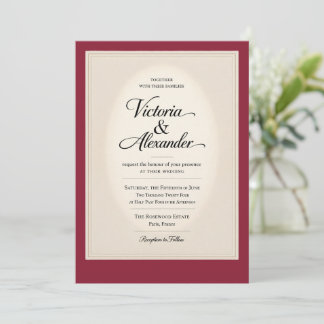 Elegant Classic Royal Wedding Invitation | Luxury 