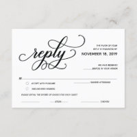 Elegant Classic RSVP (Response) Enclosure Card