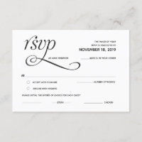 Elegant Classic RSVP (Response) Enclosure Card