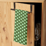 Elegant Classic Rustic Polka Dots Green Template Tea Towel<br><div class="desc">Elegant Classic Rustic Polka Dots Green Template Cute Kitchen & Dining / Table & Kitchen Linens/ Blank Template Forest Green Kitchen Towel.</div>